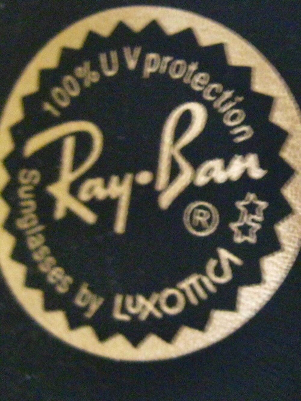 RAY BAN SUNGLASSES CASE IN BLACK WITH GOLD LETTERING-PRACTICALLY NEW